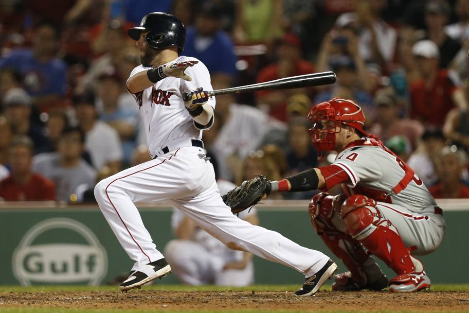 Boston Red Sox-Philadelphia Phillies. Dustin Pedroia dei Boston Red Sox. Boston,. Usa. (Reuters)